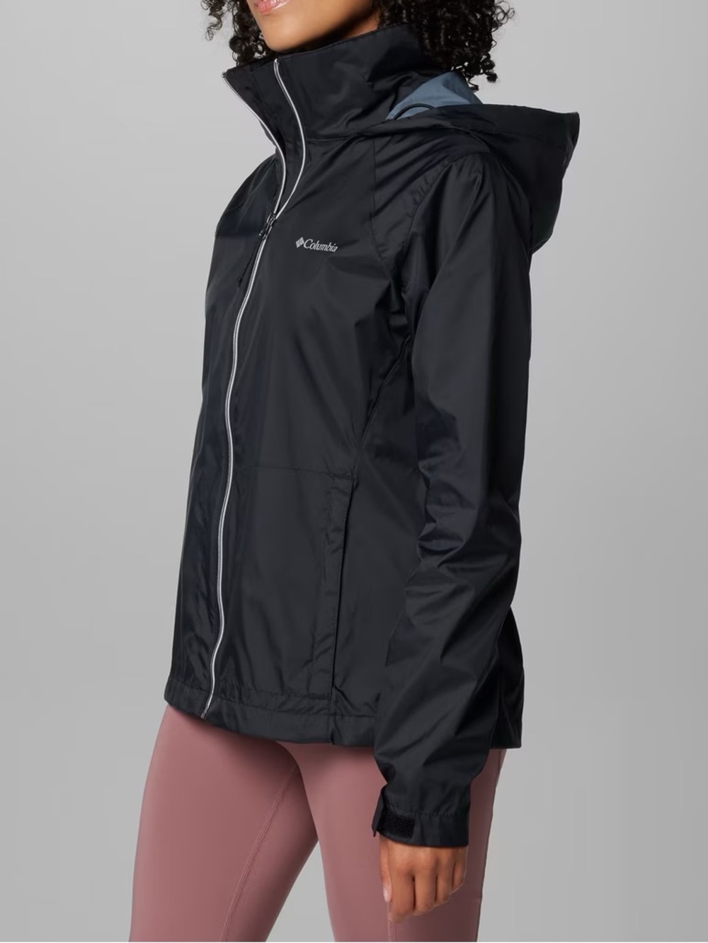 Columbia Women's Black Switchback IV Waterproof Packable Rain Jacket